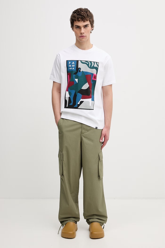 by Parra Leaving now t-shirt βαμβακερό ανδρικό 55355 λευκό