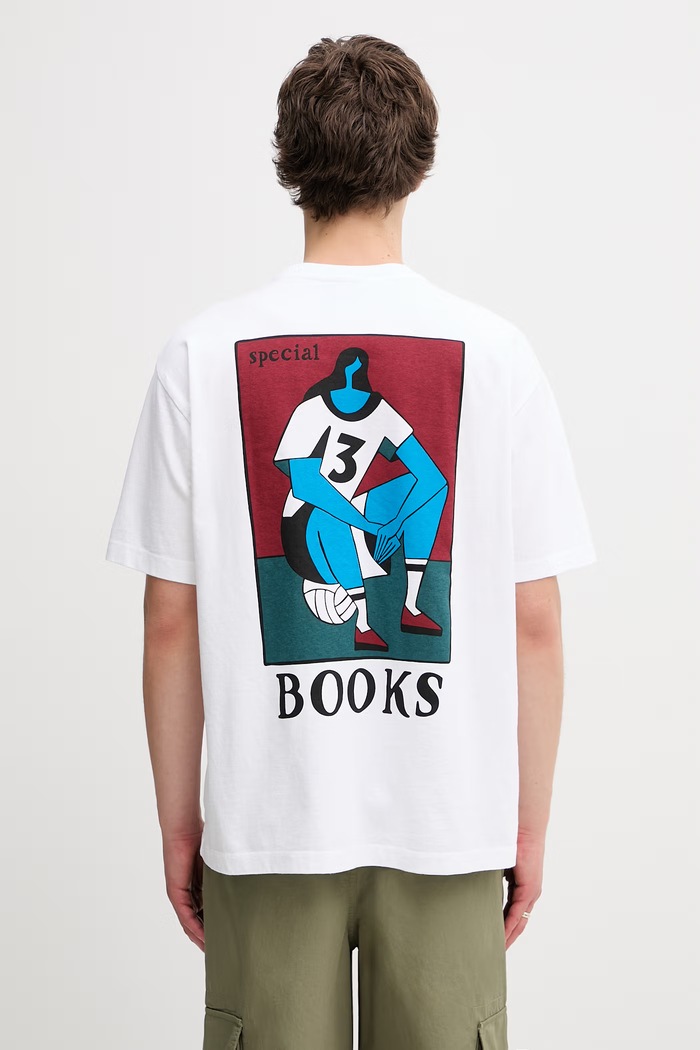 by Parra Special books t-shirt βαμβακερό ανδρικό λευκό 55360