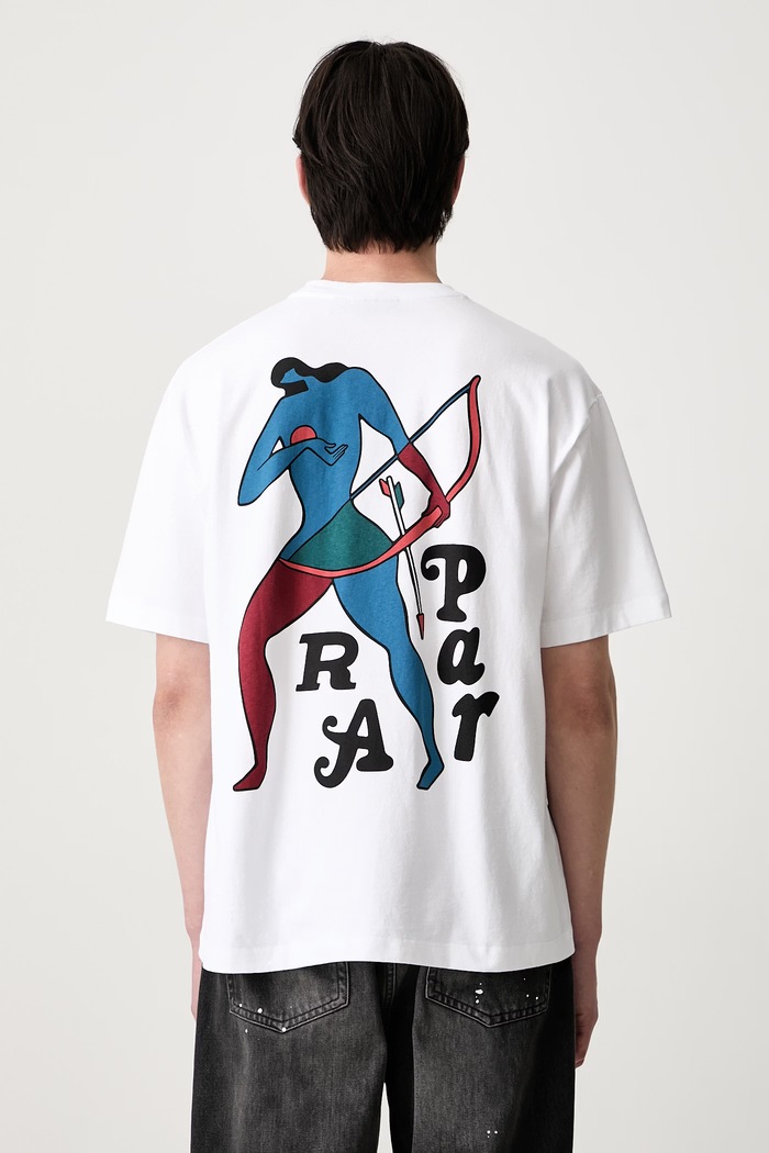 By Parra Atalanta T-shirt bawełniany męski biały 55450