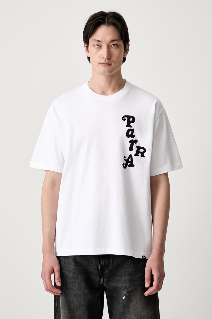 Odzież By Parra Atalanta T-shirt bawełniany męski 55450 biały