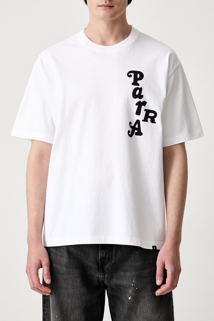 By Parra Atalanta T-shirt bawełniany męski biały 55450