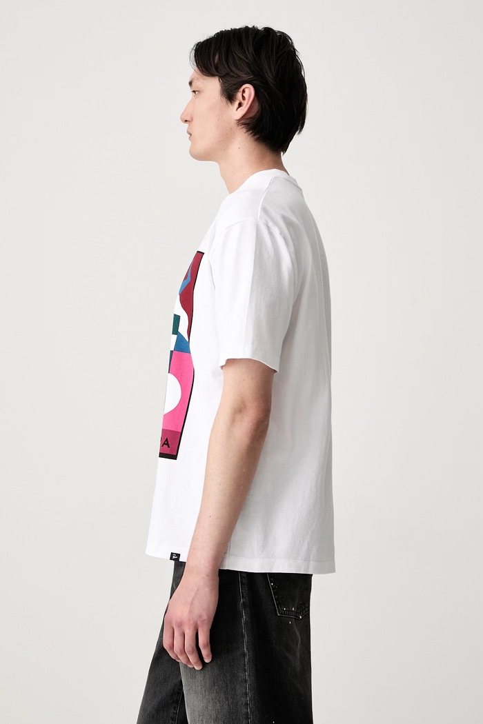 By Parra Ping ponged T-shirt męski bawełniany 55460 biały SS26