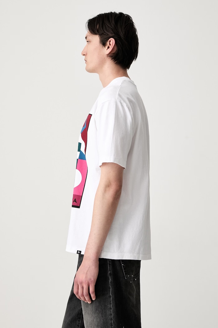 By Parra Ping ponged T-shirt męski bawełniany 55460 biały SS26