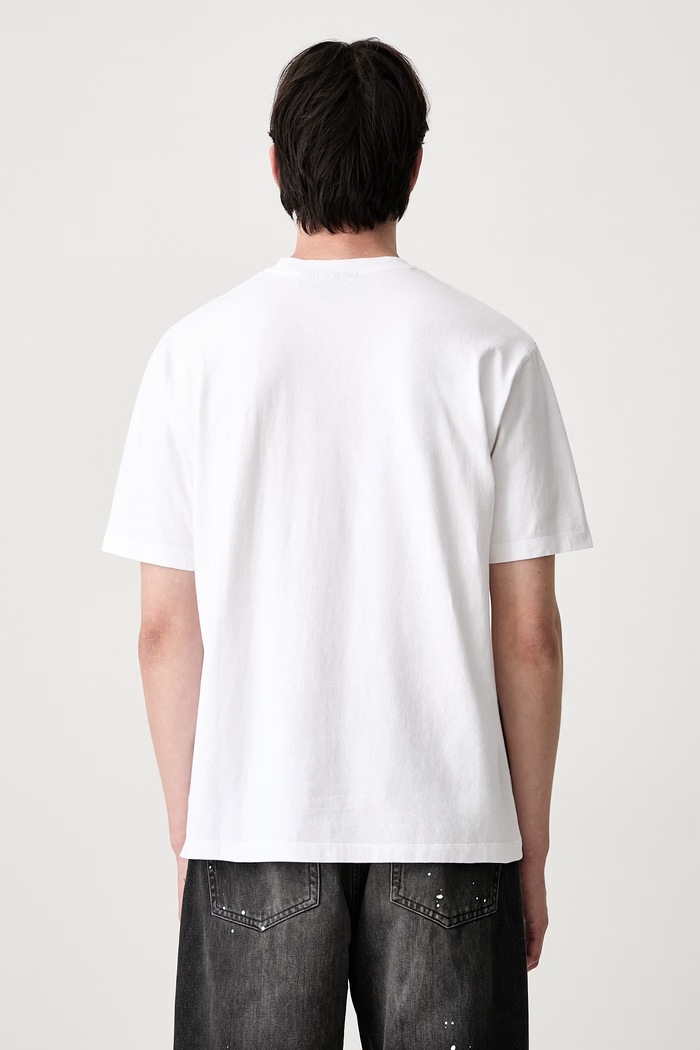 Odzież By Parra Ping ponged T-shirt męski bawełniany 55460 biały