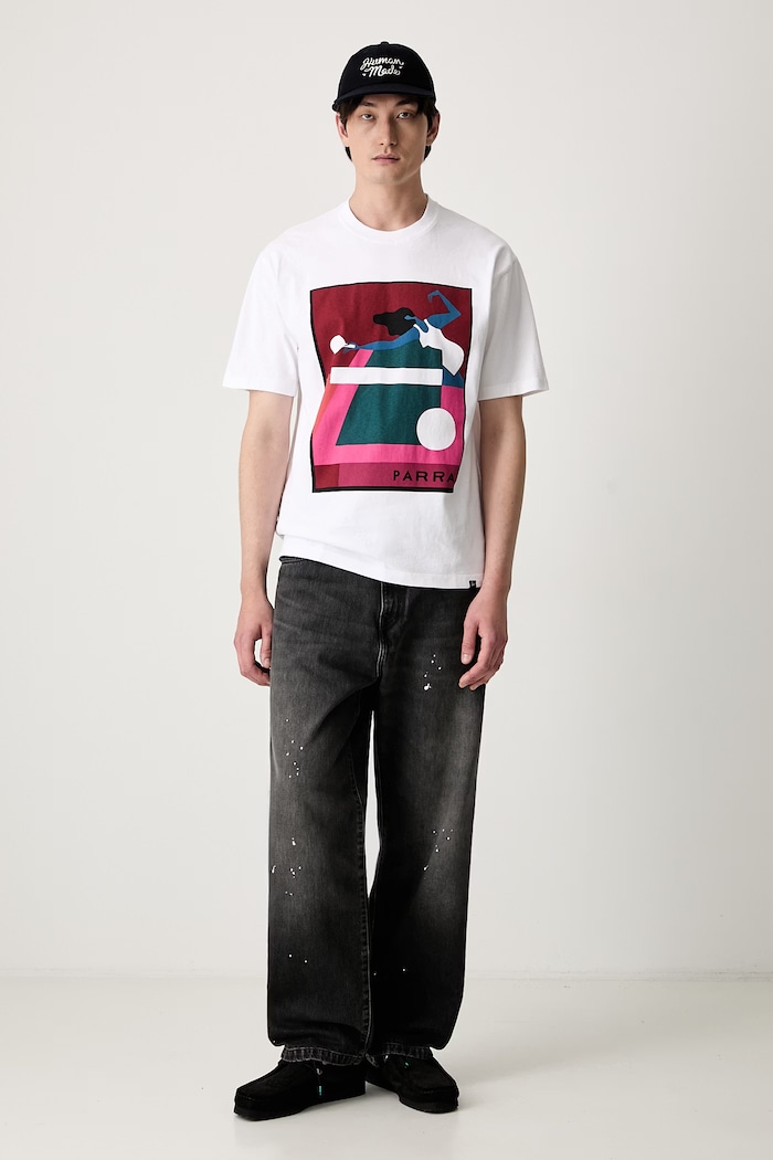 By Parra Ping ponged T-shirt męski bawełniany 55460
