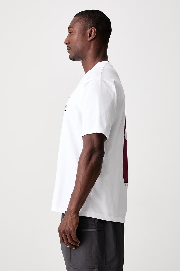 by Parra Vertical thoughts T-shirt bawełniany męski biały 55550.White
