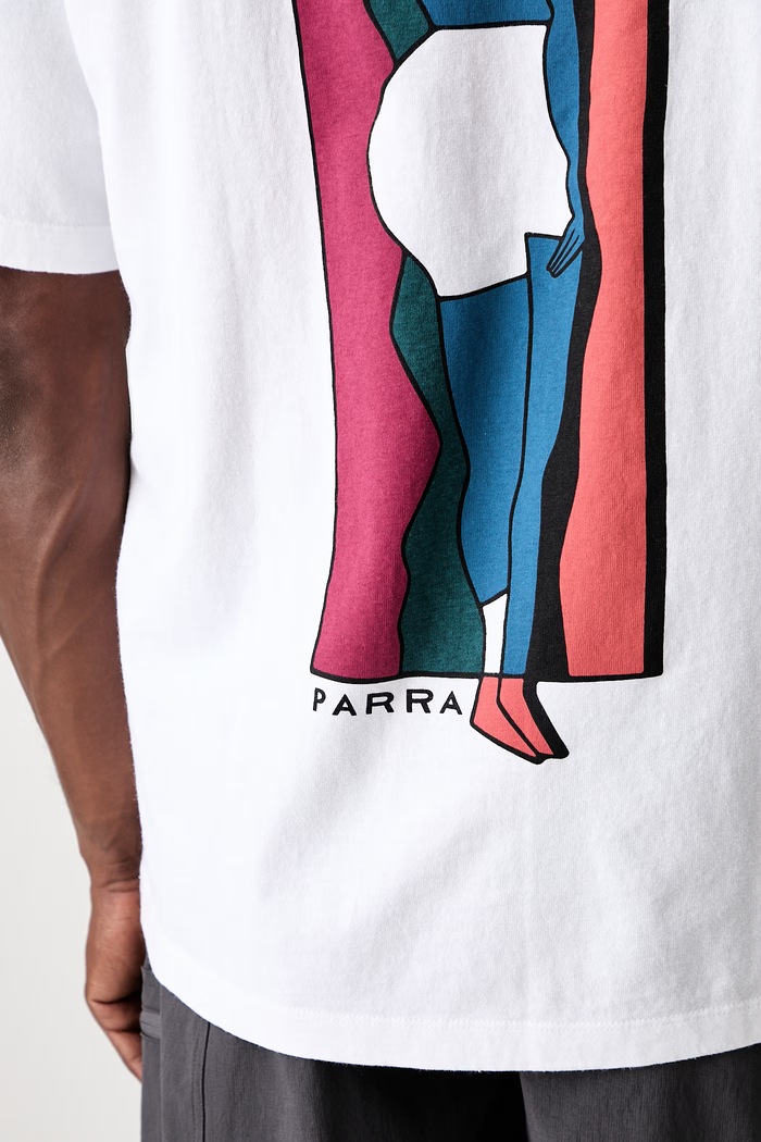by Parra Vertical thoughts T-shirt bawełniany męski 55550.White