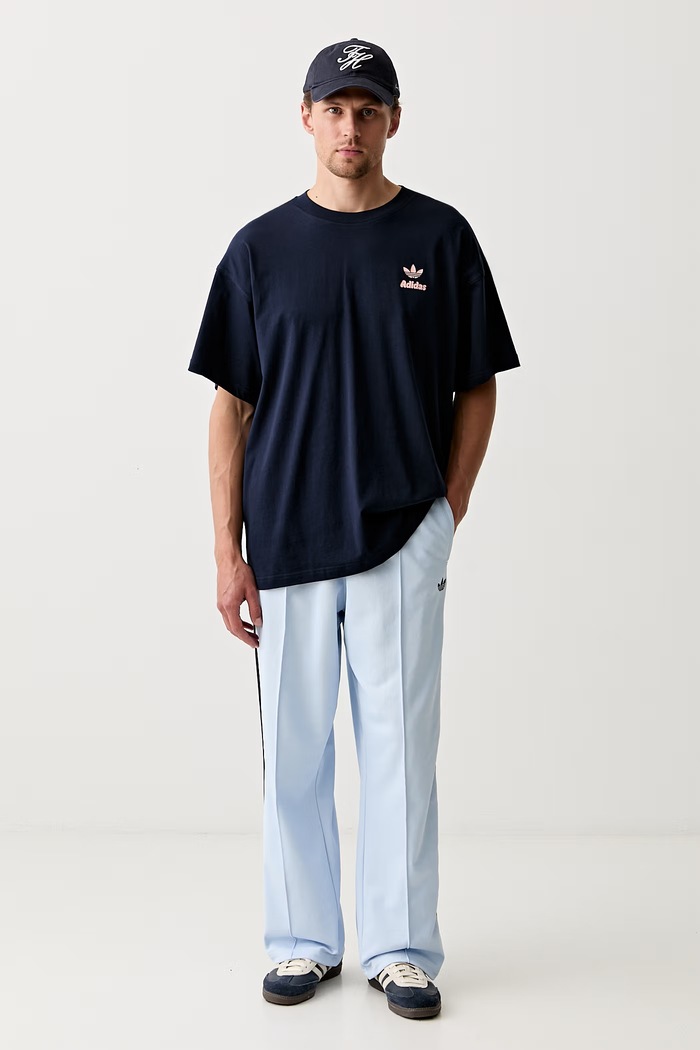 adidas Originals majica za muškarce od pamuka LE6030 mornarsko plava SS26