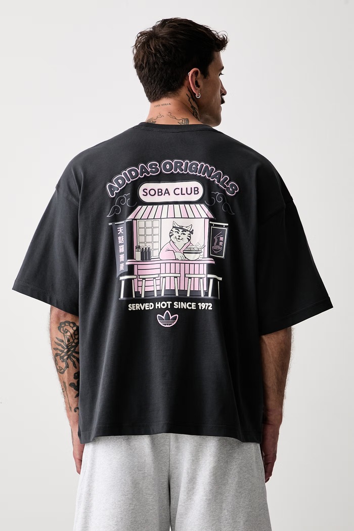 adidas Originals T-shirt męski bawełniany Soba szary LE6033