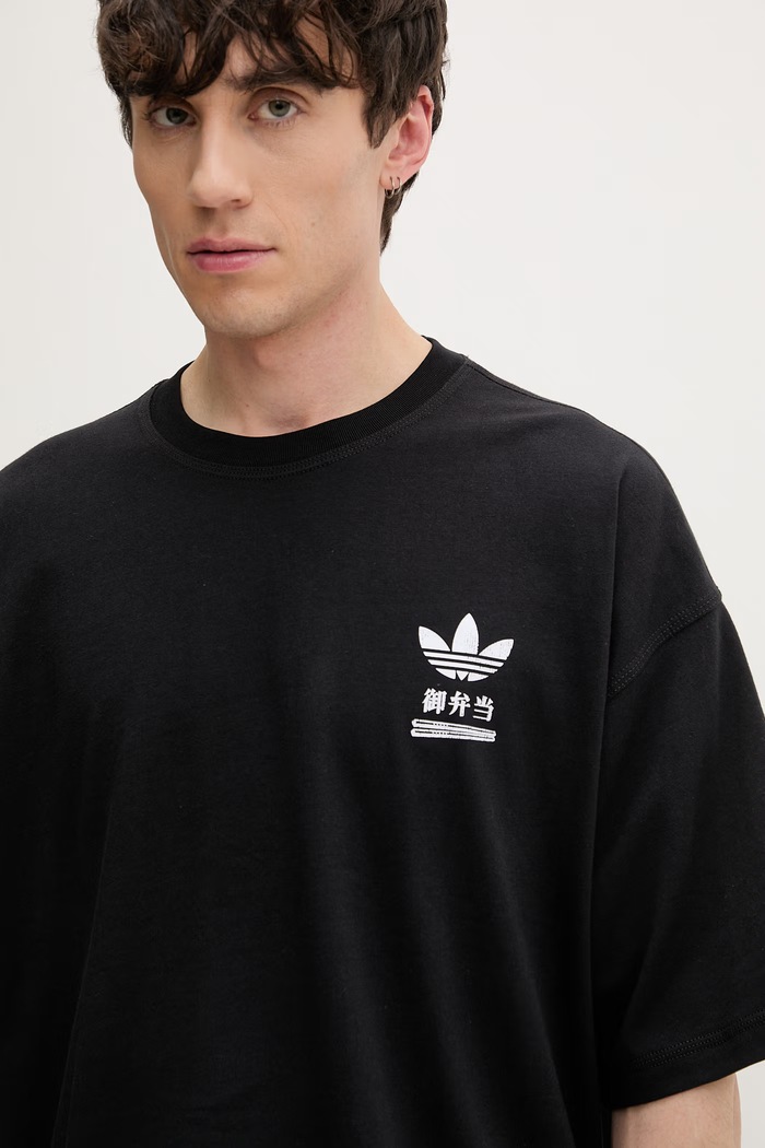 adidas Originals t-shirt ανδρικό βαμβακερό Bentobox μαύρο LE6037