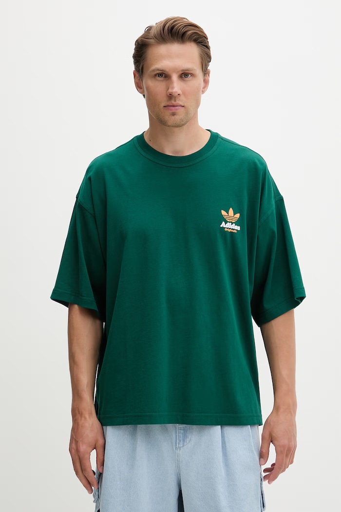 Odzież adidas Originals T-shirt męski bawełniany Veggie LE6043 zielony