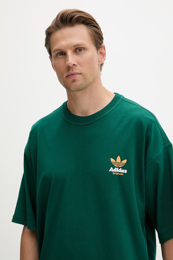 adidas Originals T-shirt męski bawełniany Veggie zielony LE6043