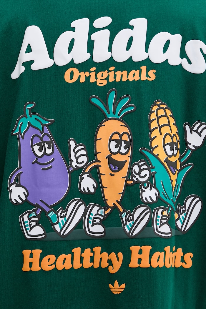 adidas Originals T-shirt męski bawełniany Veggie LE6043 zielony