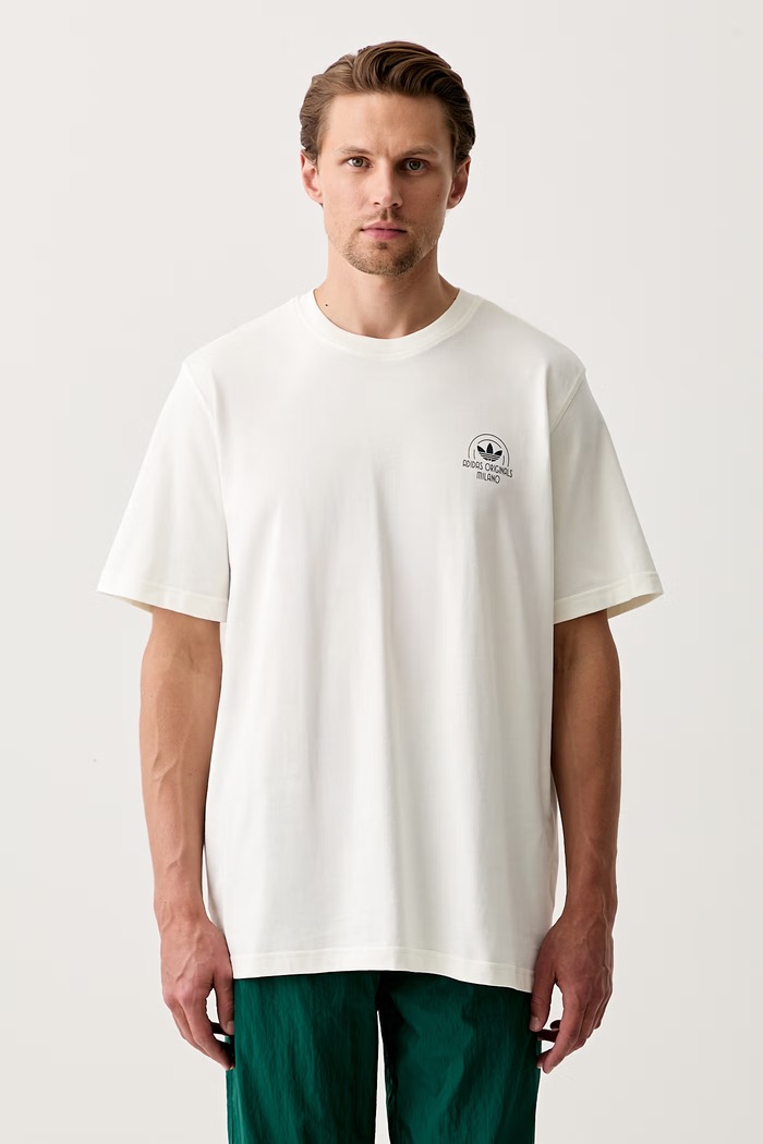 Oblečenie adidas Originals tričko pánske bavlnené LE6044 béžová