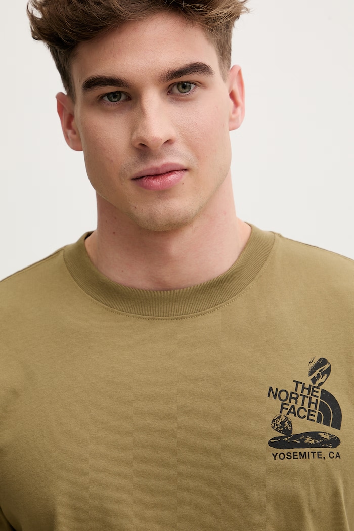 The North Face tricou pentru bărbați, din bumbac STONES RELAXED verde NF0A8G9R2EL1