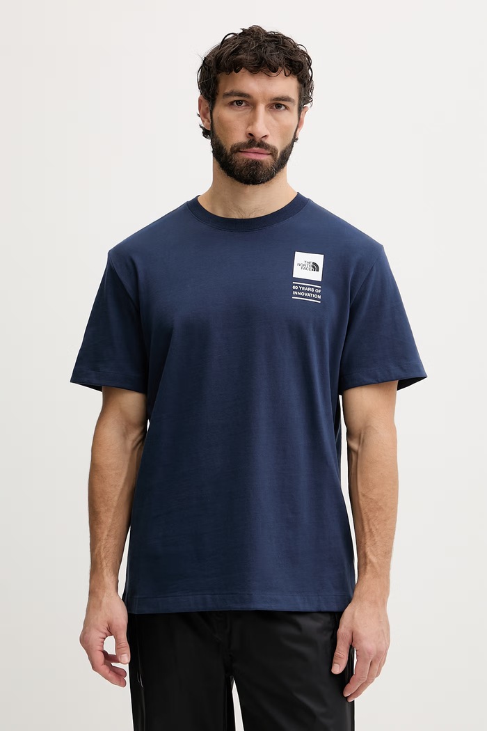 Oblečenie The North Face pánske bavlnené tričko CELEBRATION NF0A8GAR8K21 tmavomodrá