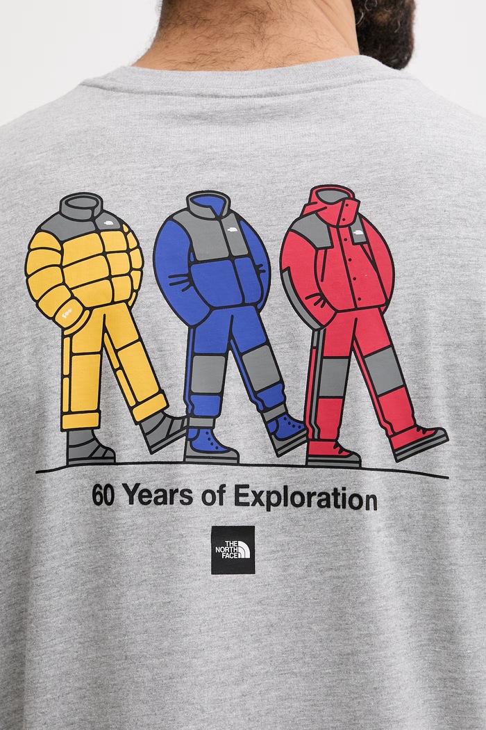 The North Face pánske tričko s bavlnou CELEBRATION NF0A8GARCQO1 sivá