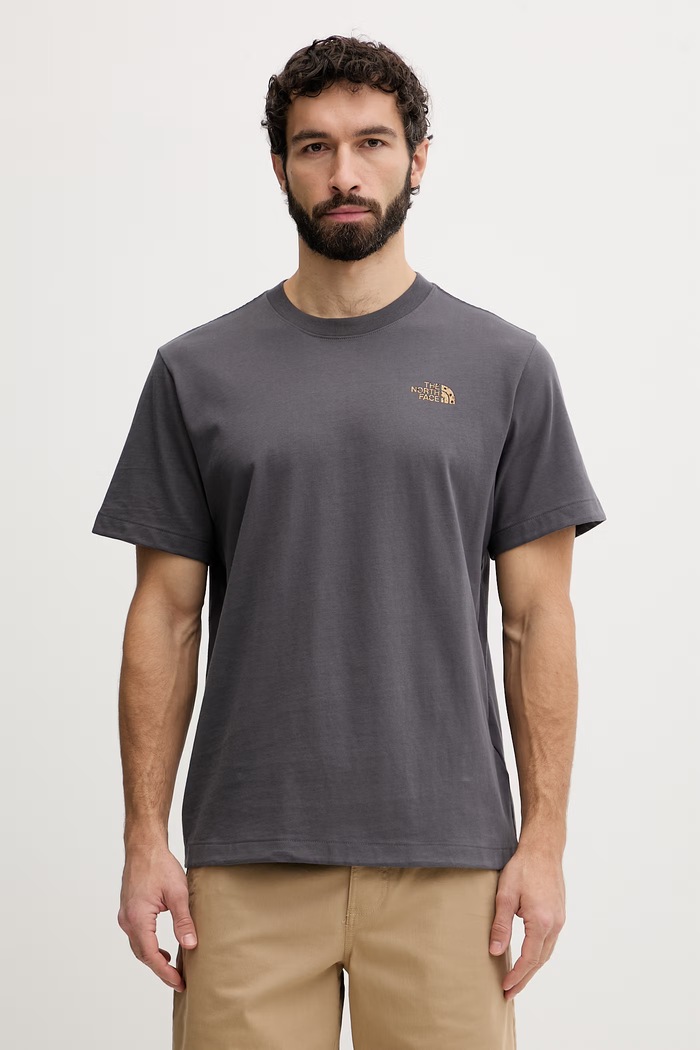 Oblečenie Pánske bavlnené tričko The North Face SNACK RELAXED NF0A8GB4RHI1 sivá
