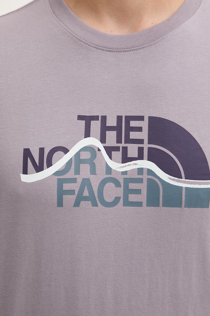 The North Face tričko pánske bavlnené MOUNTAIN LINE NF0A8GUXG7O1 fialová