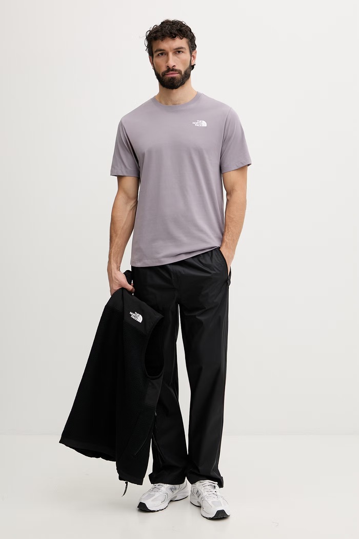 The North Face t-shirt męski z bawełną CELEBRATION NF0A8GV2G7O1 szary SS26