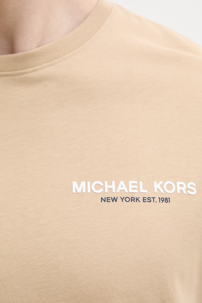 Michael Kors tričko pánske bavlnené CS652ZCFV4 béžová