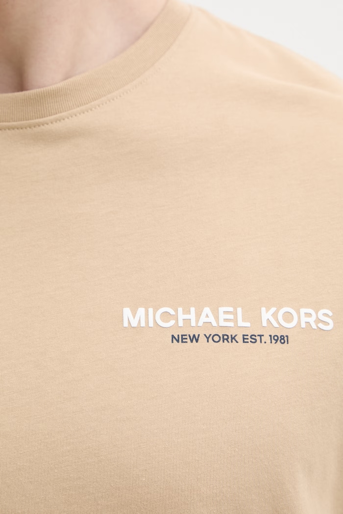 Michael Kors tričko pánske bavlnené CS652ZCFV4 béžová