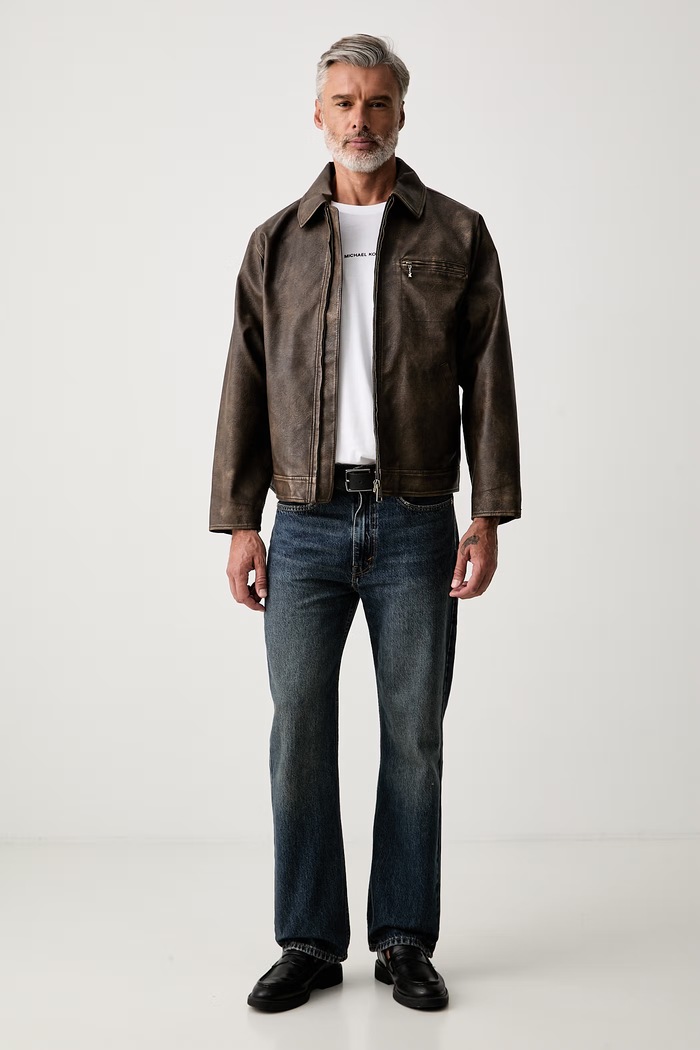 Michael Kors T-shirt męski bawełniany CS652XNFV4 biały SS26