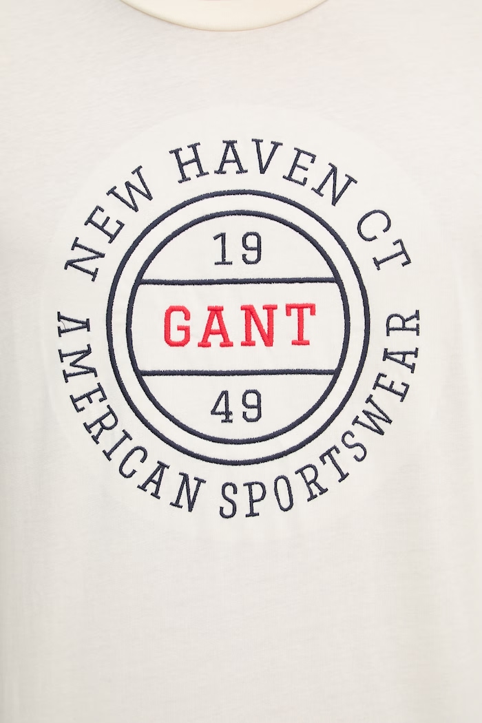Gant T-shirt ανδρικό βαμβακερό 2003403 μπεζ