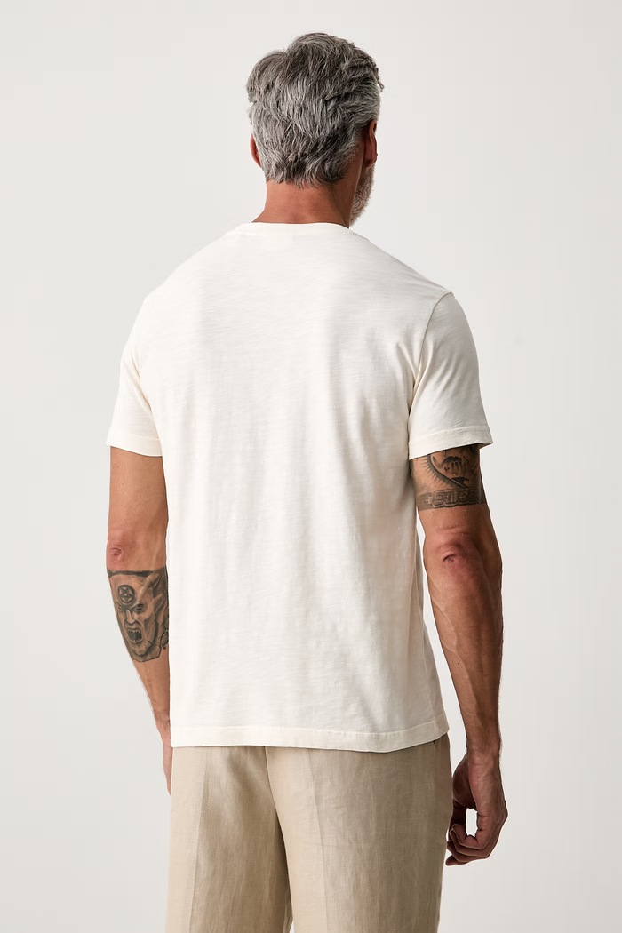 Odzież Gant T-shirt męski bawełniany 2003410 beżowy