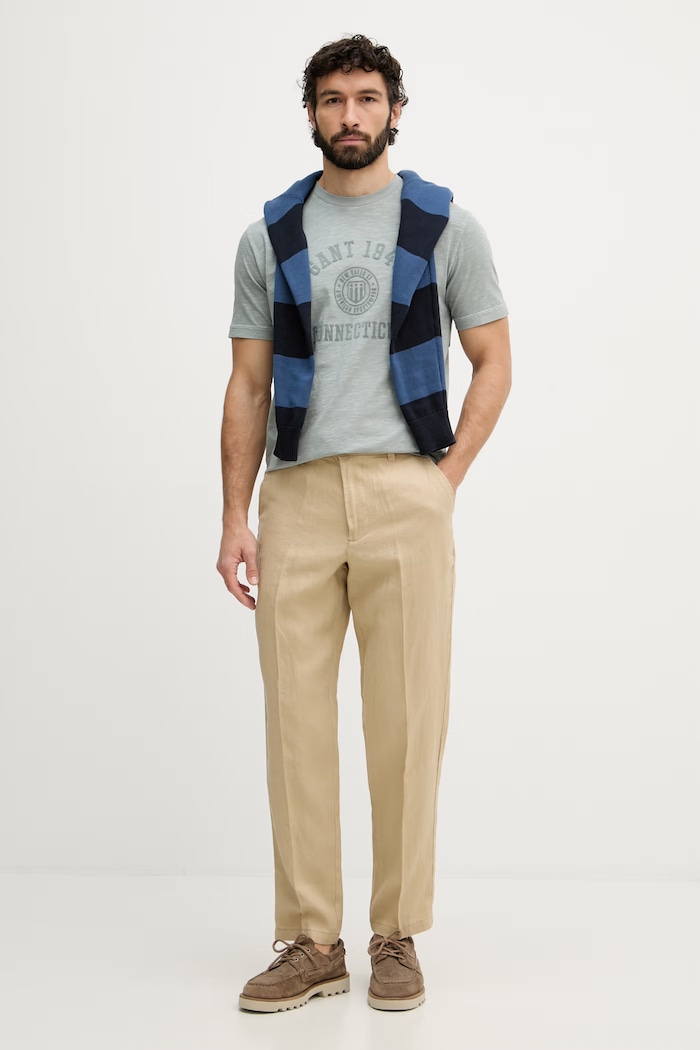 Gant tricou pentru bărbați, din bumbac 2003410 turcoaz SS26