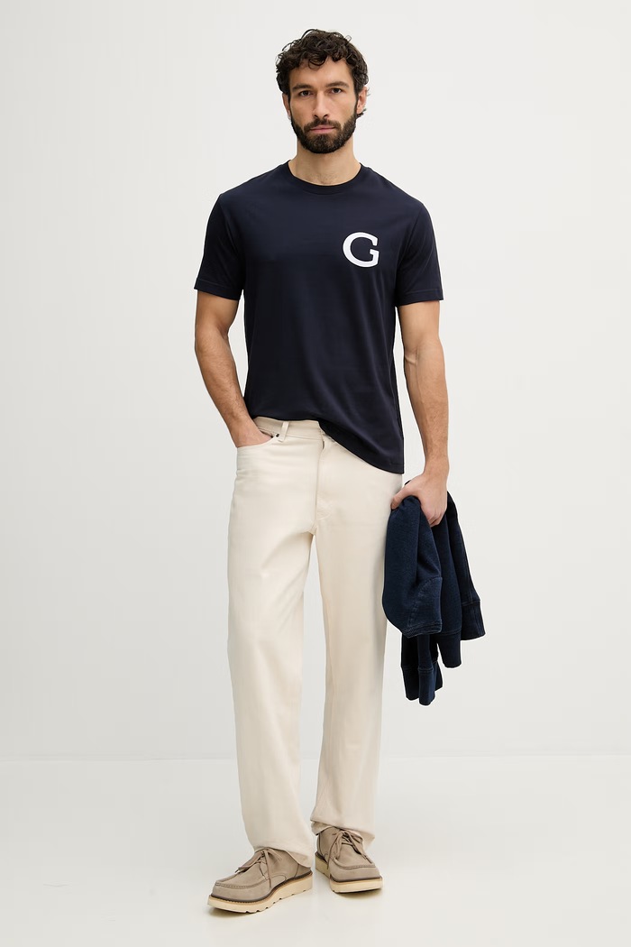 Gant t-shirt ανδρικό βαμβακερό 2003411 σκούρο μπλε SS26