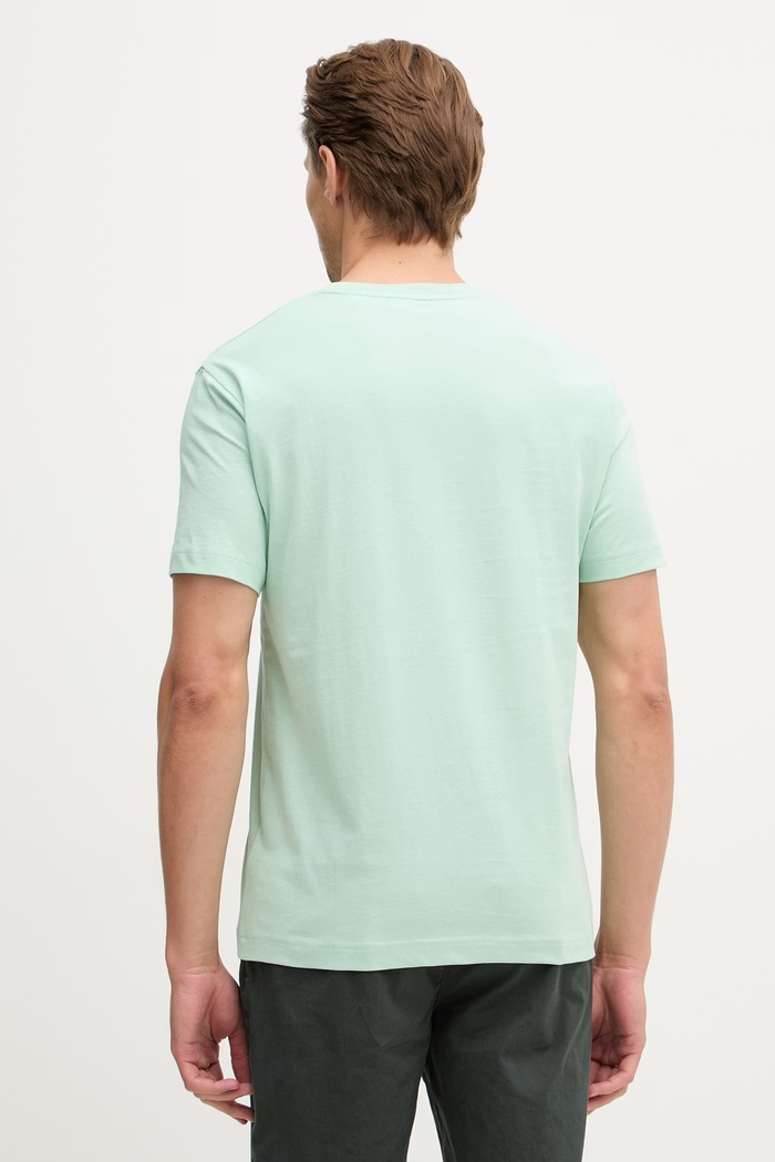 Ρούχα Gant t-shirt ανδρικό βαμβακερό 2003425 πράσινο