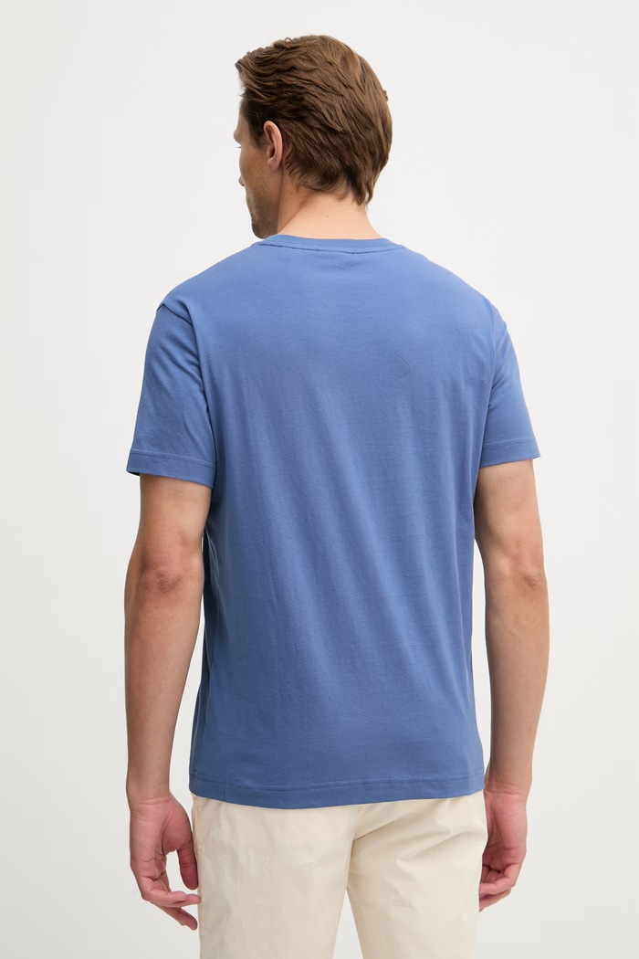 Ρούχα Gant T-shirt ανδρικό βαμβακερό 2003425 μπλε
