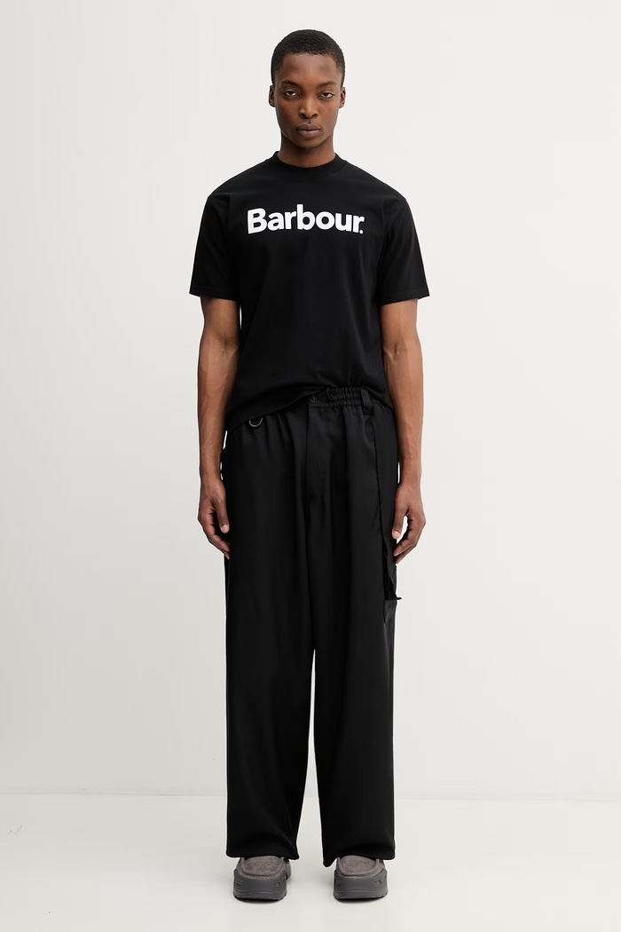 Barbour MTS1406BK31 t-shirt in cotone da uomo MTS1406BK31 nero