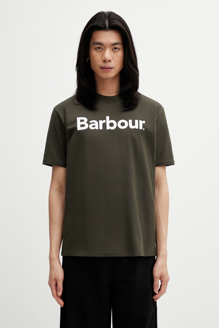 Barbour MTS1406GN13 футболка из хлопка для мужчин зелёный MTS1406GN13