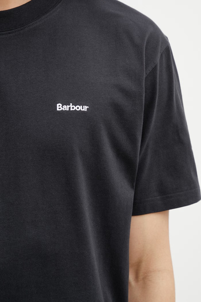 Barbour MTS1568BK31 тениска от памук мъжка черен MTS1568BK31