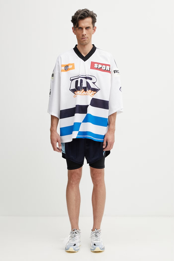 Martine Rose Hockey t-shirt da uomo 129JT10063 bianco