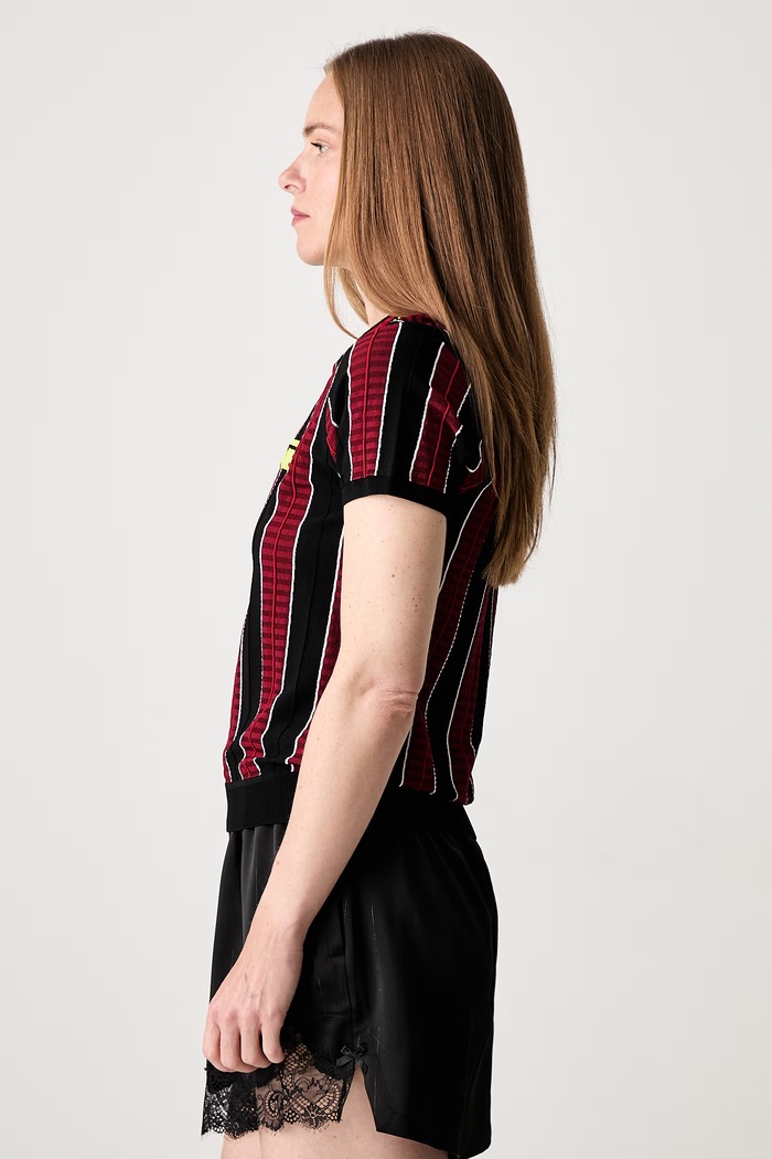 Martine Rose Logo t-shirt con viscosa da donna 959YA12120 rosso SS26