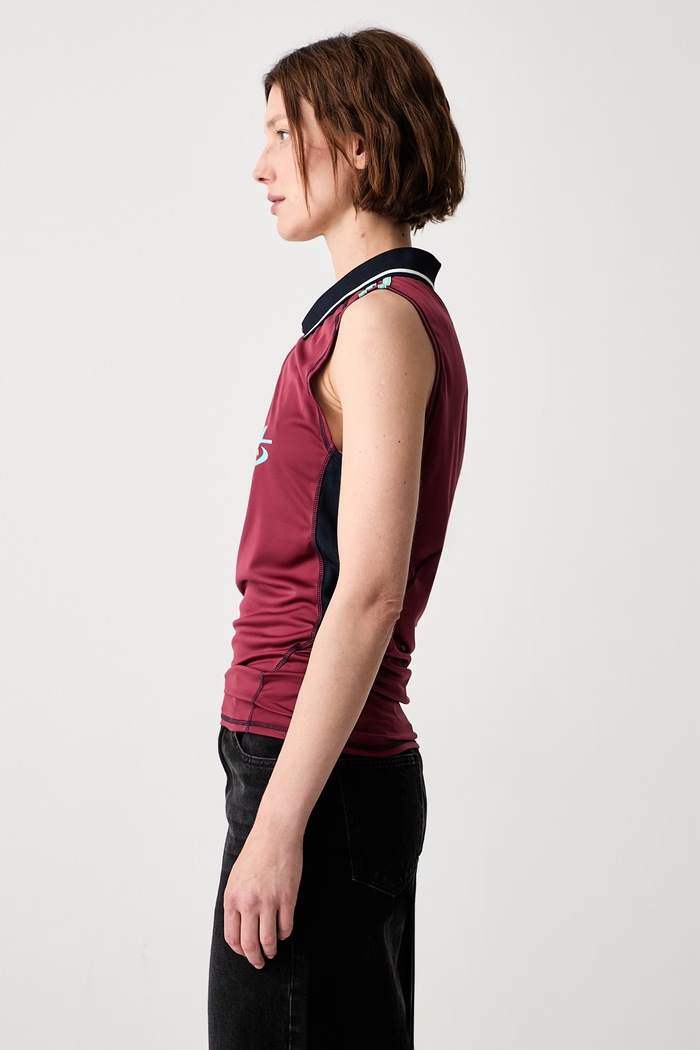 Martine Rose Shrunken Stretch Football τοπ γυναικείο 125JT15118 μπορντό SS26