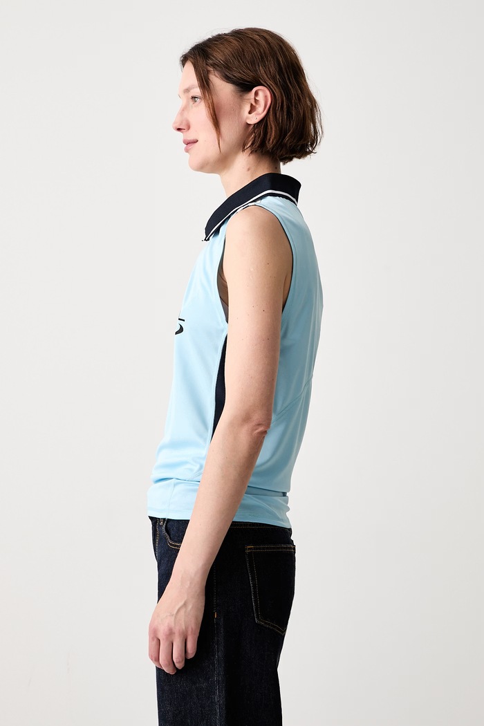 Martine Rose Shrunken Stretch Football top dámsky 125JT15523 modrá SS26