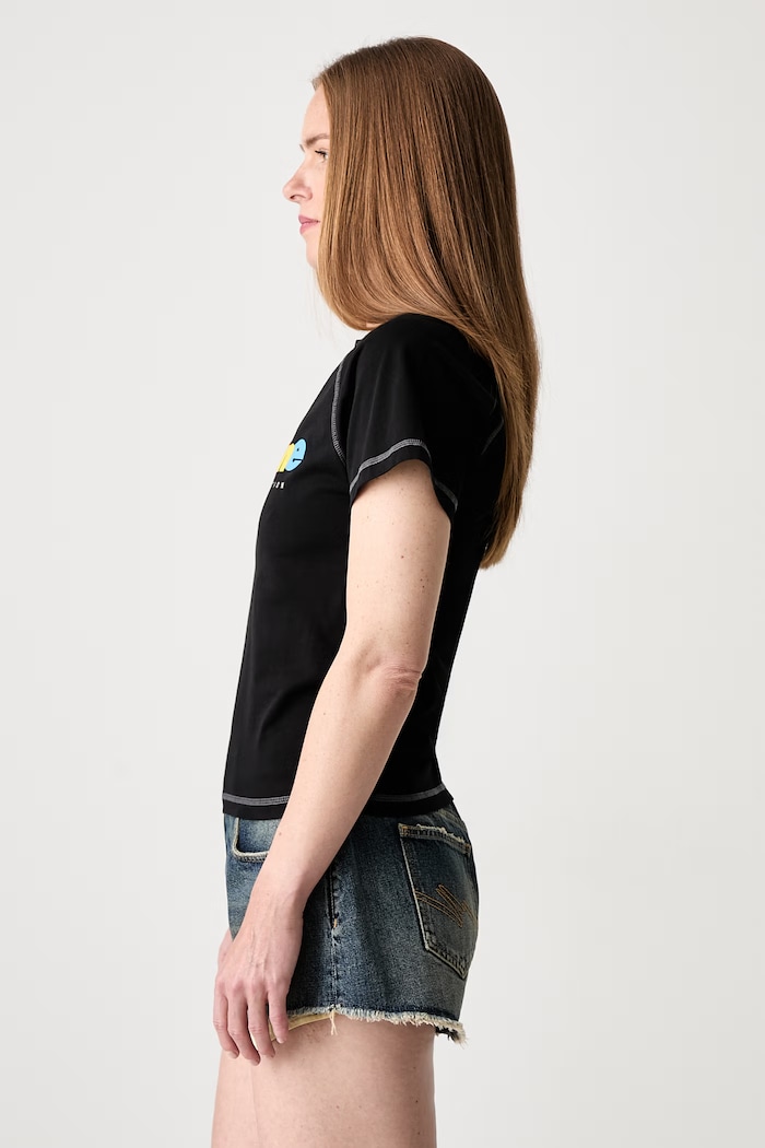 Martine Rose Raglan Shrunken t-shirt cotton Women's 639JS02001P black SS26