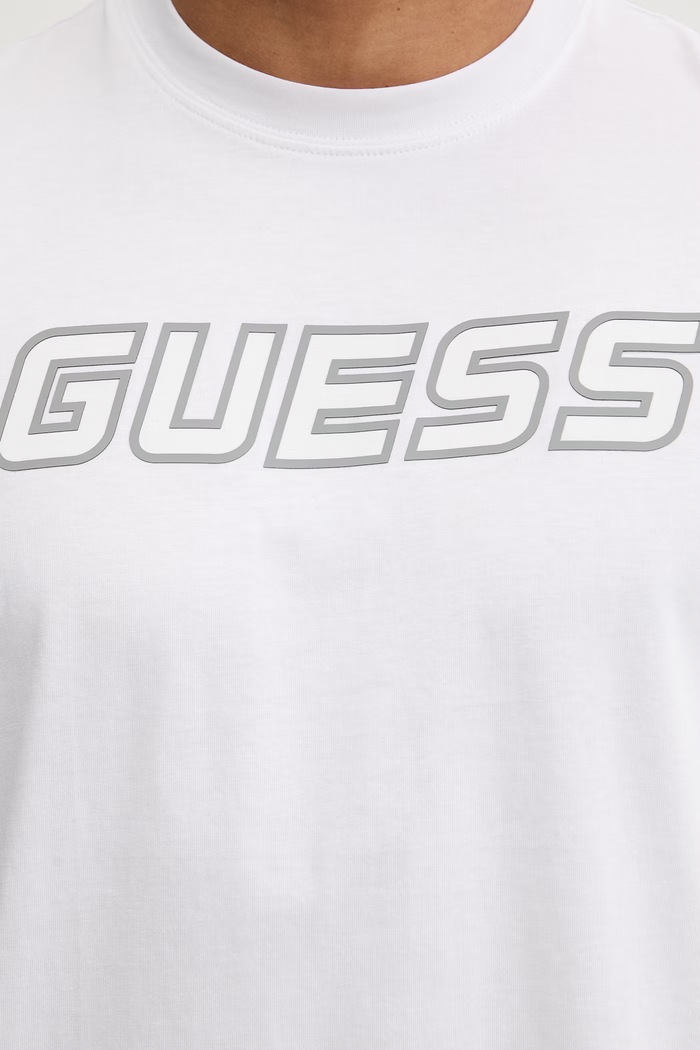 Bombažna kratka majica Guess GUSTAVE Z6GI01.K2835 bela