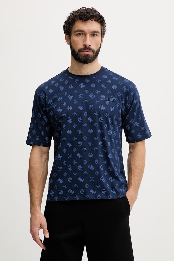 Guess tricou pentru bărbați, din bumbac OVIDIO bleumarin Z6GI07.K2852