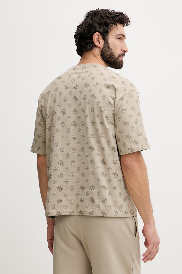 Îmbrăcăminte Guess tricou pentru bărbați bumbăcesc OVIDIO Z6GI07.K2852 verde