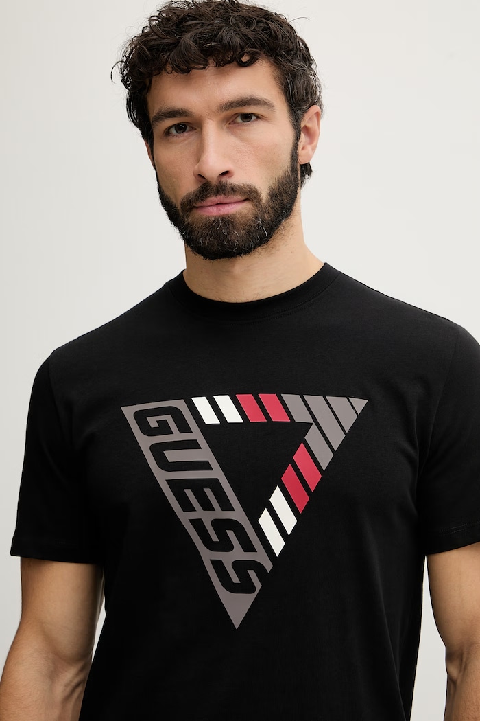 Guess T-shirt Ανδρικό βαμβακερό FOLCO μαύρο Z6GI09.K2859