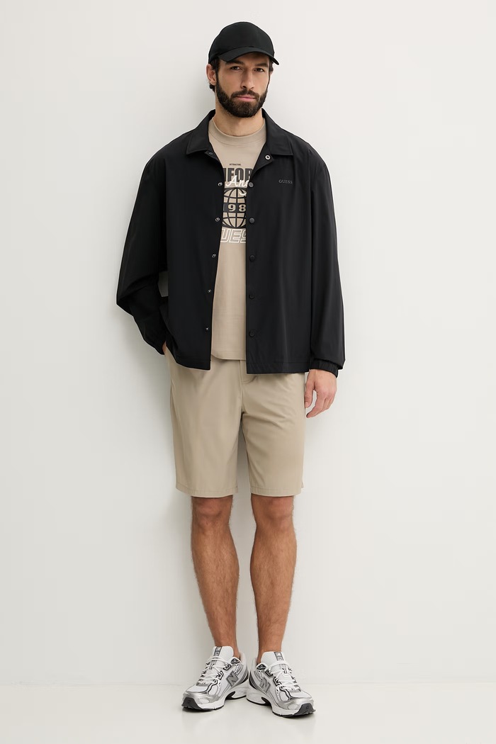 Guess tričko pánske bavlnené IGINIO Z6GI11.K2861 béžová SS26