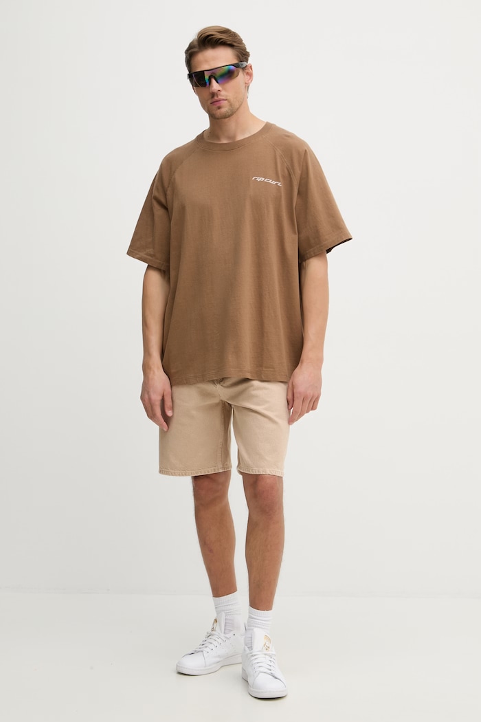 Rip Curl T-shirt ανδρικό βαμβακερό INNER VISIONS 0XBMTE καφέ SS26