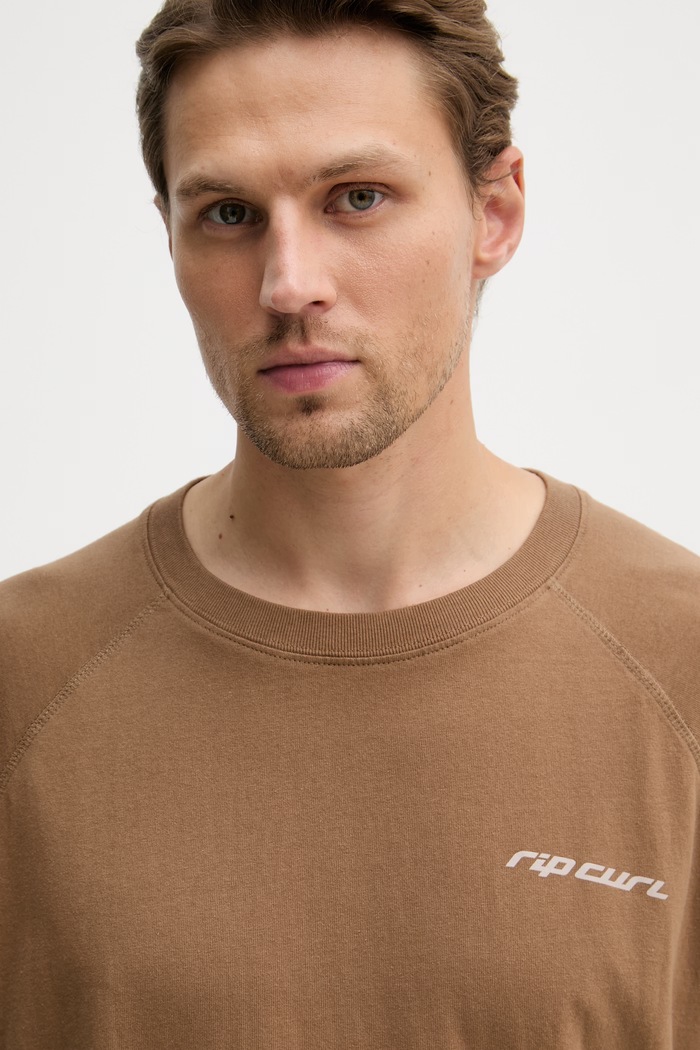Rip Curl T-shirt ανδρικό βαμβακερό INNER VISIONS καφέ 0XBMTE