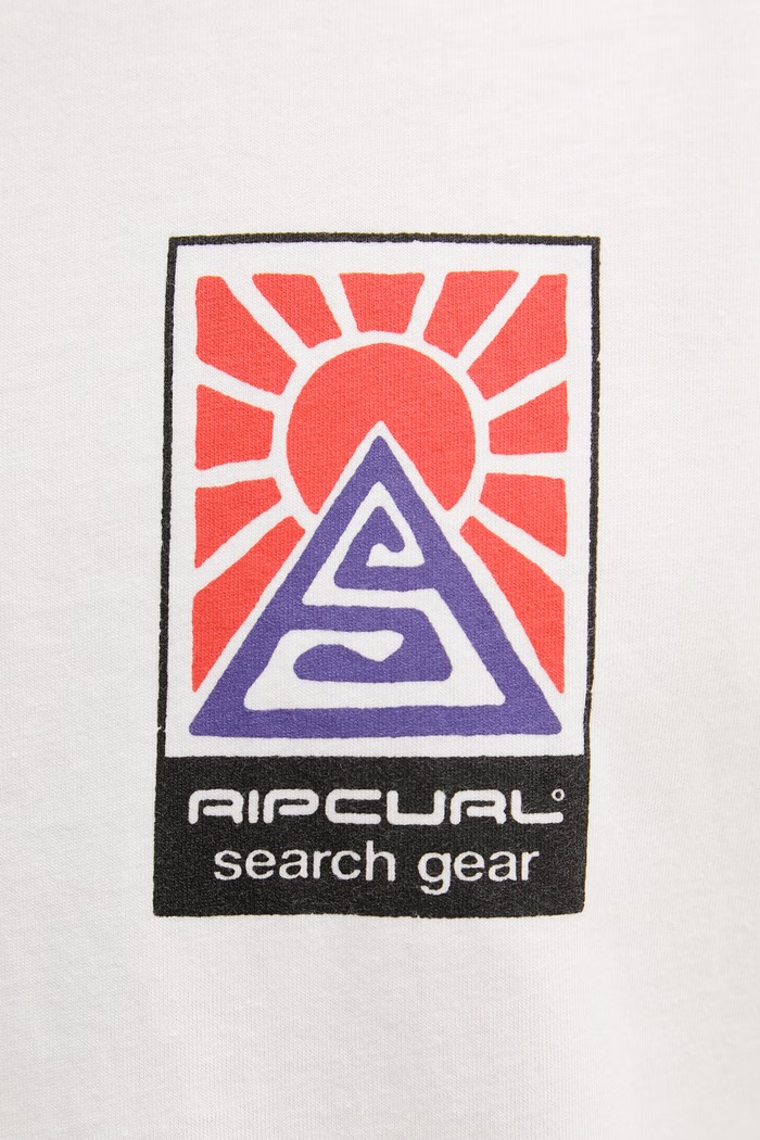 Rip Curl τοπ ανδρικό βαμβακερό SEARCH DAWN MUSCLE 10PMTE λευκό