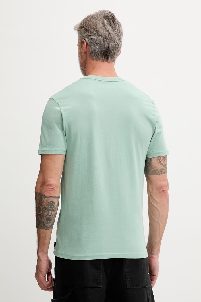 Oblačila Rip Curl Kratka majica moška bombažna STREAMLINE EMBROID TEE 10XMTE zelena